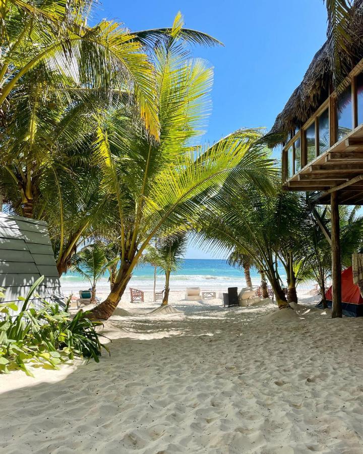 Chavez Eco Beach Camping And Cabanas Tulum Kültér fotó