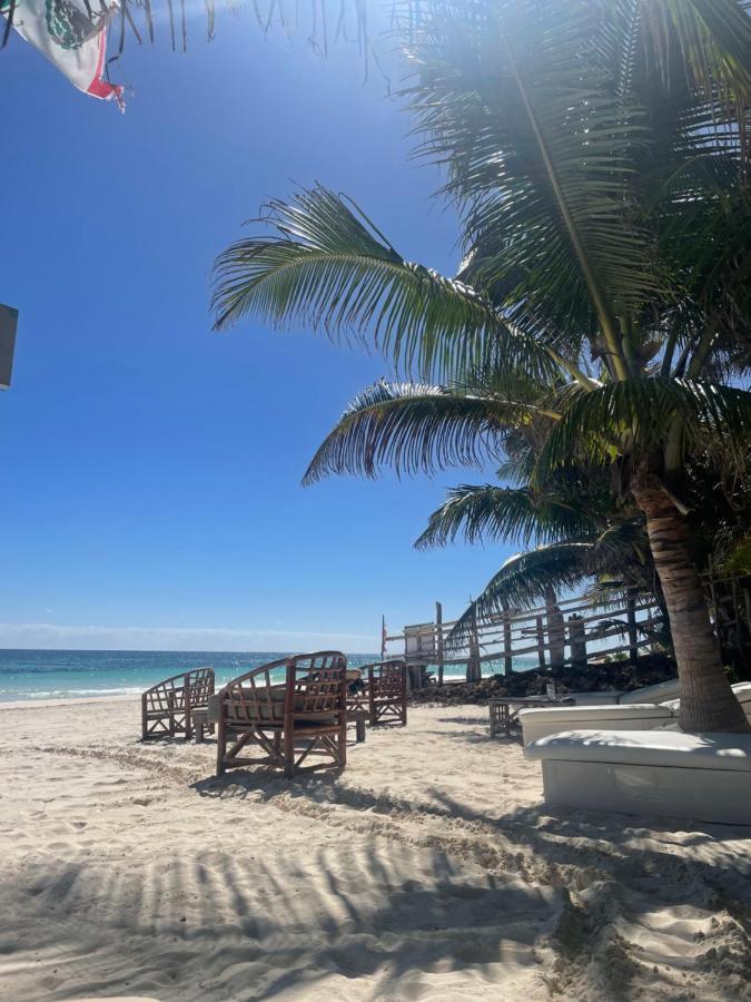 Chavez Eco Beach Camping And Cabanas Tulum Kültér fotó