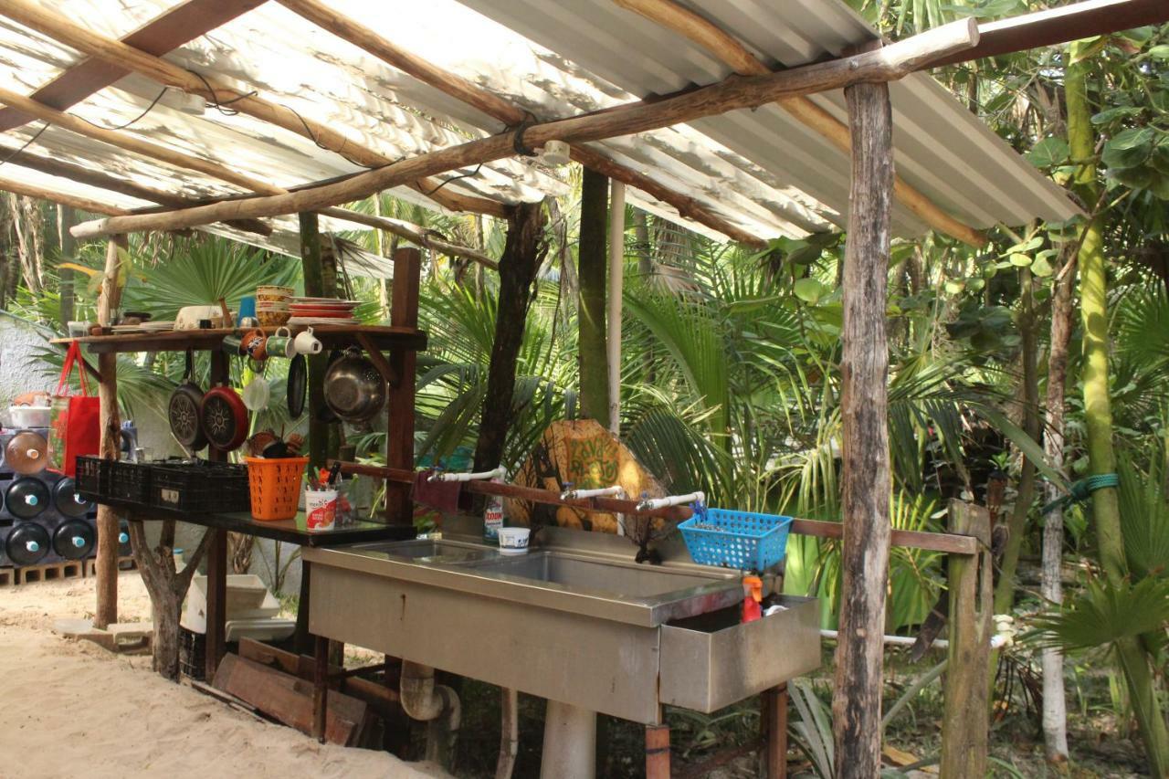 Chavez Eco Beach Camping And Cabanas Tulum Kültér fotó